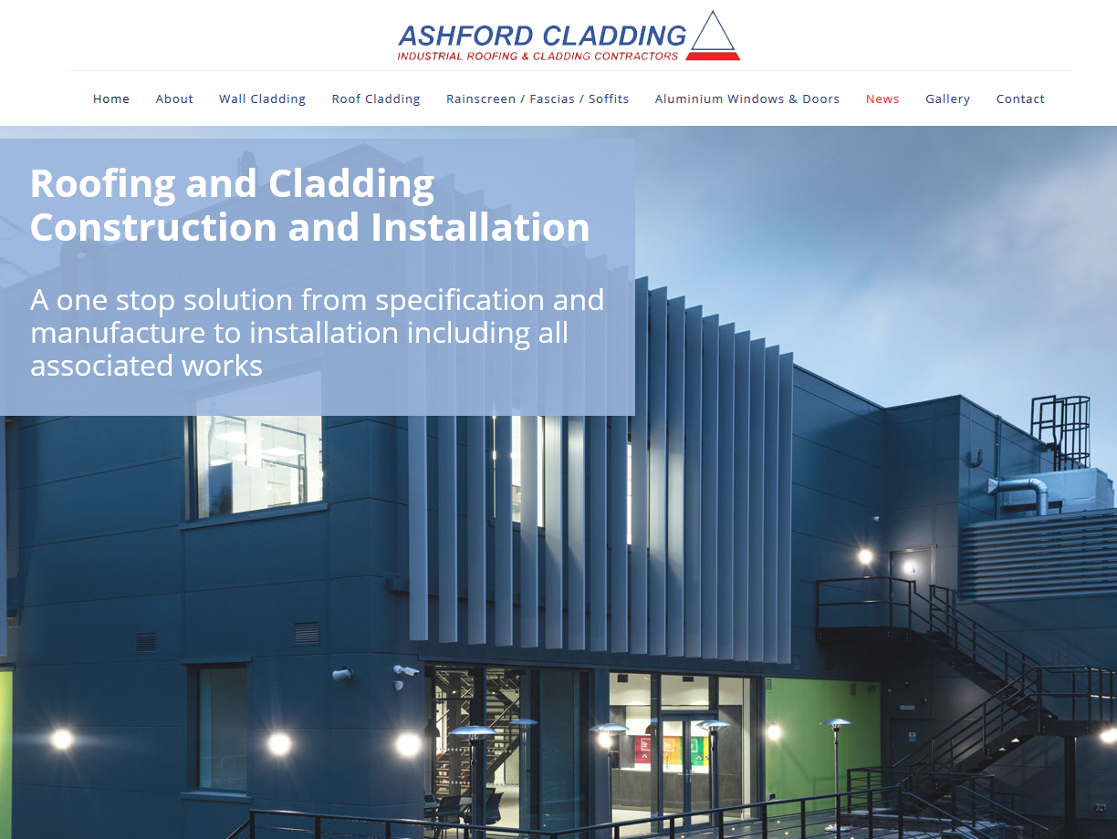 Beverley Website Design by Weborchard for Ashford Cladding Systems Hull