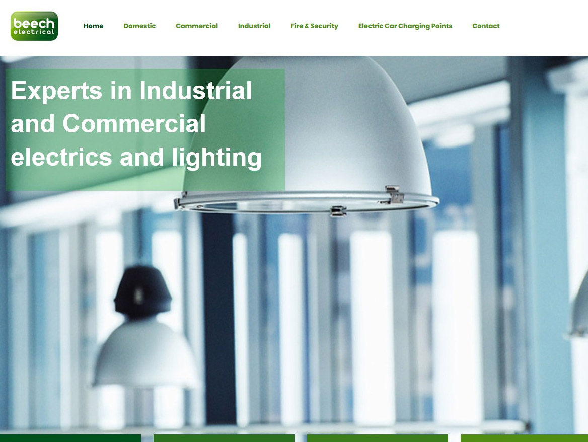 Beech Electrical Contractors Hull - Website Design Beverley by Weborchard, East Yorks