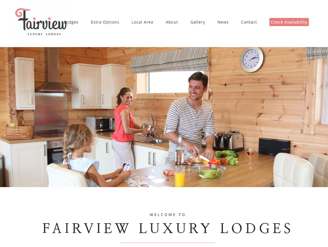 Website designer in Beverley - Weborchard - Fairview Lodges Luxury Accommodation in East Yorkshire