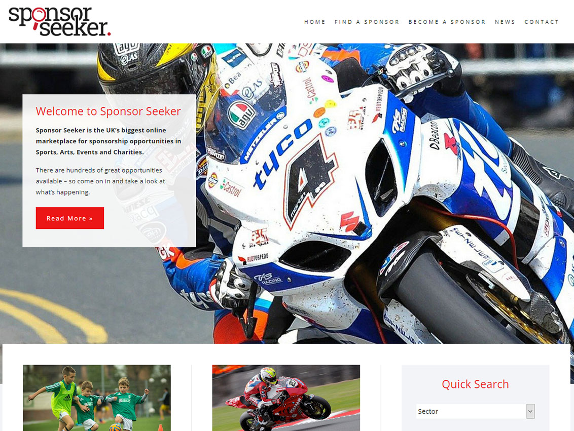 Website Design Beverley for Sponsor Seeker by Weborchard - Web Design Hull, East Yorkshire